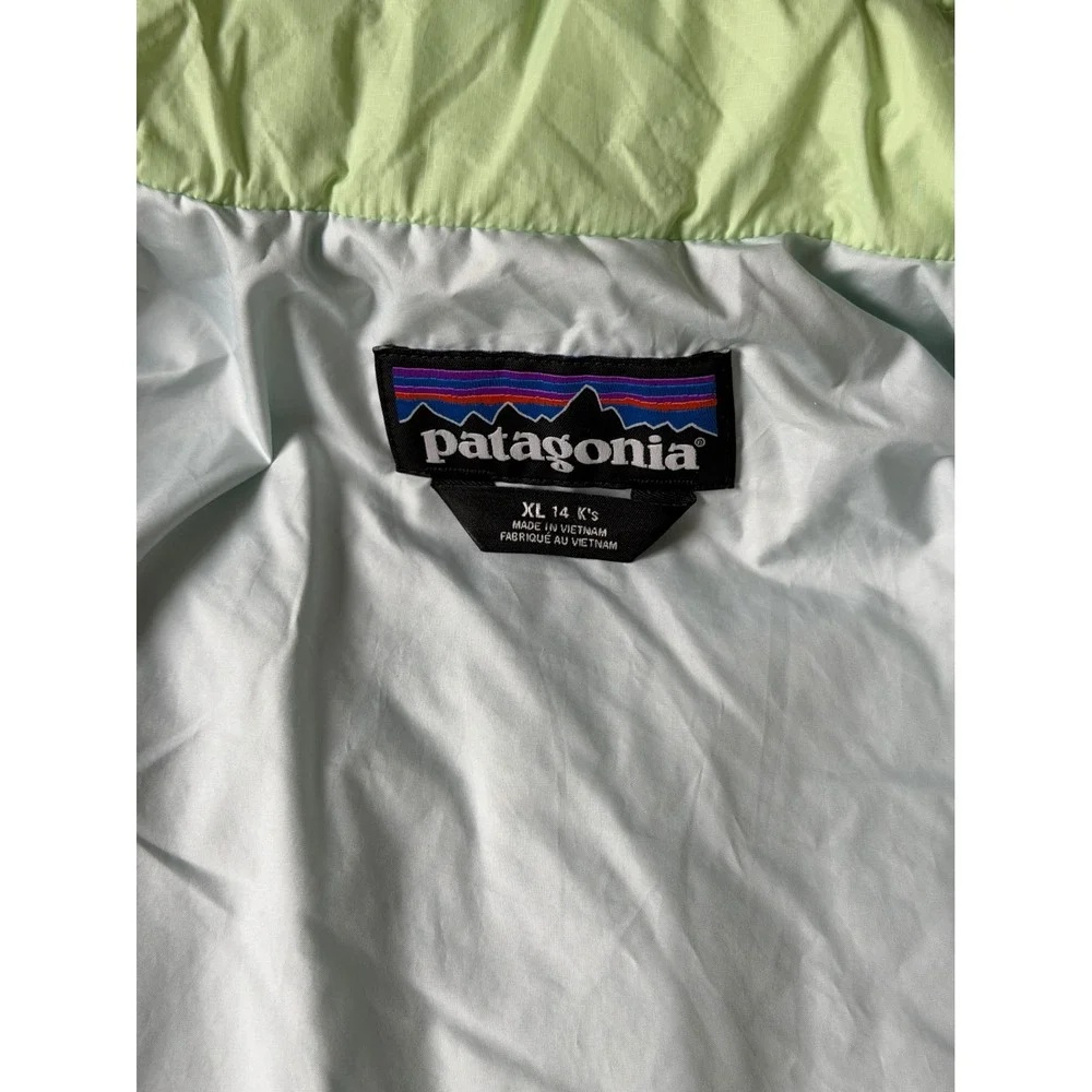 Patagonia Kids' Jacket Nano Puff Brick Quilt Neon Green XL 14